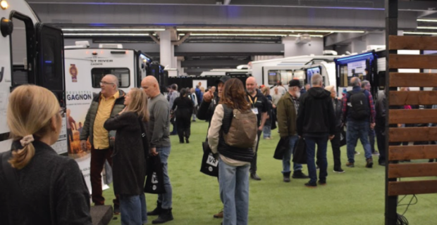 ACVRQ and Quebec’s RV industry: RV on display at a show.