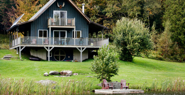 Cottage by the lake in rural Quebec, Canada